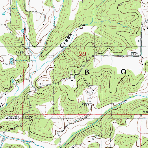 Topographic Map of Thompson High School, MO