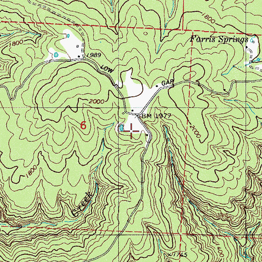 Topographic Map of Mount Pleasant School, AR