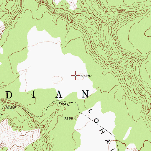 Topographic Map of Lohali Mesa, AZ