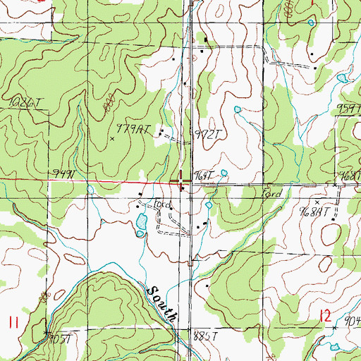 Topographic Map of Valley Star School, MO