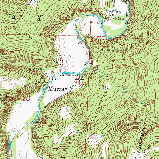 Topographic Map of Murray, AR