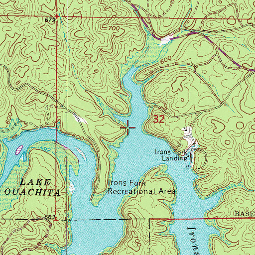 Topographic Map of Muse Creek, AR