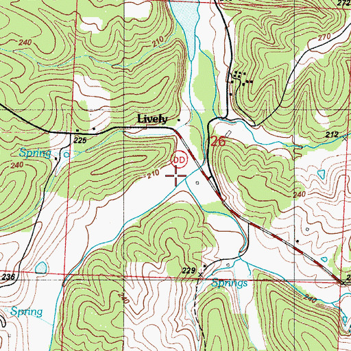 Topographic Map of Wayne Hollow, MO