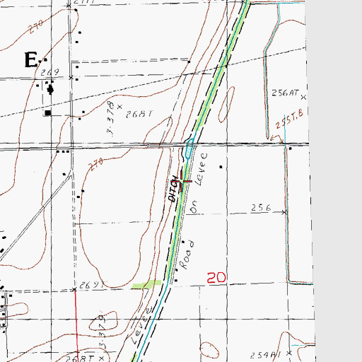 Topographic Map of West Ditch, MO