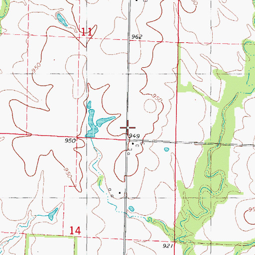 Topographic Map of West Star School (historical), MO