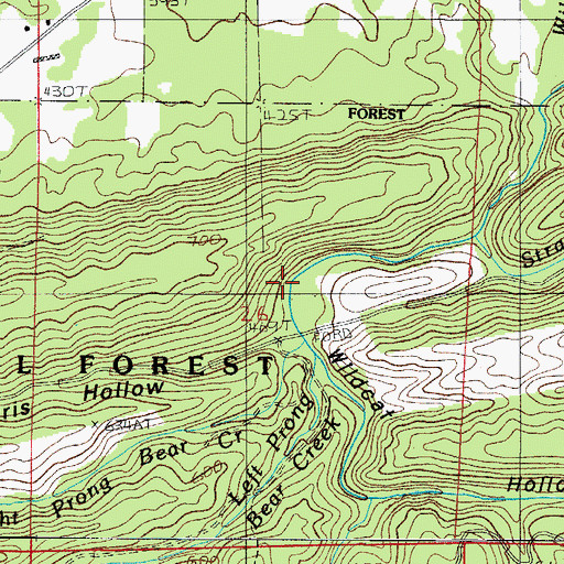 Topographic Map of Norris Hollow, AR