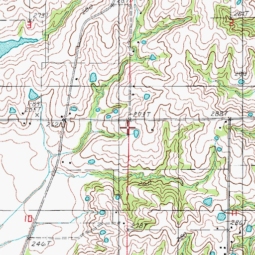 Topographic Map of Wilds School, MO