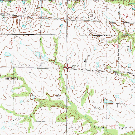 Topographic Map of Wyckoff School (historical), MO