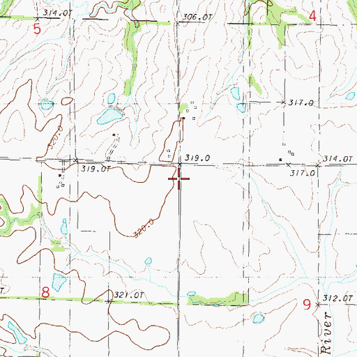 Topographic Map of Frost School (historical), MO