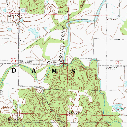 Topographic Map of Lazy Creek, MO