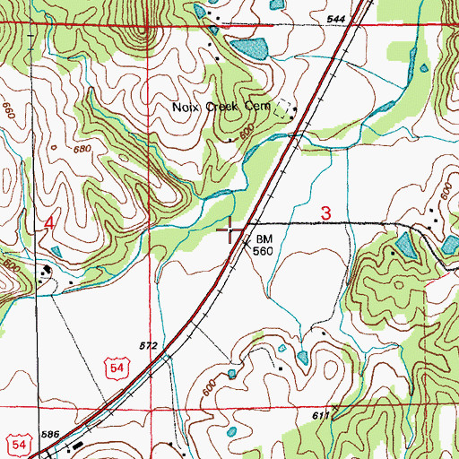 Topographic Map of Noix Creek Church, MO