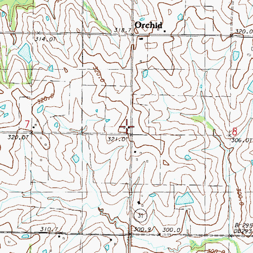 Topographic Map of Orchid School (historical), MO