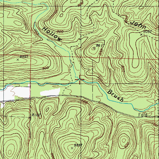 Topographic Map of Owens Hollow, AR