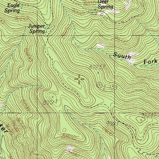 Topographic Map of Lone Juniper Spring, AZ