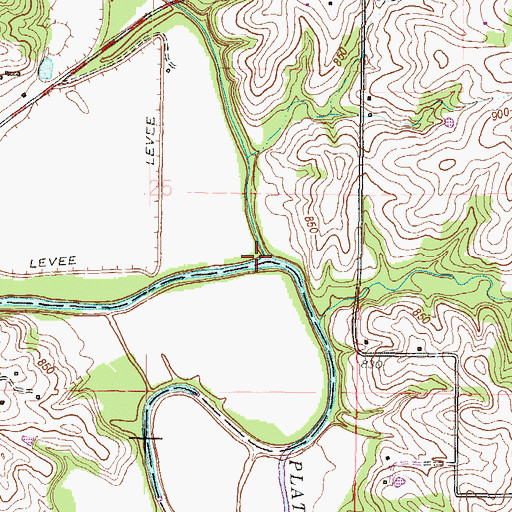 Topographic Map of Castile Creek, MO