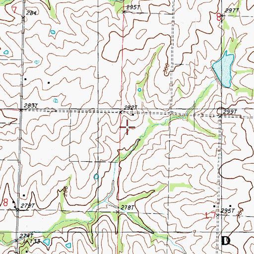Topographic Map of Elsworth School, MO