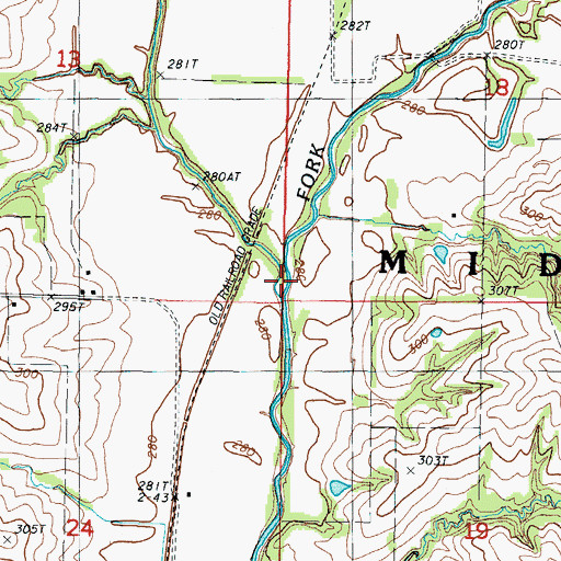 Topographic Map of Marlowe Creek, MO