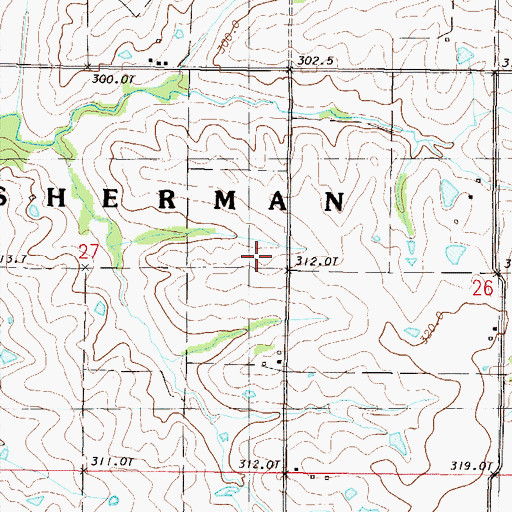 Topographic Map of Ogle School (historical), MO