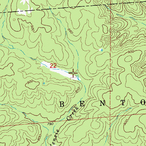 Topographic Map of Slabtown Valley, MO