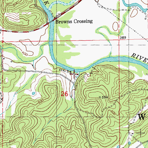 Topographic Map of Bull Run Camp, MO