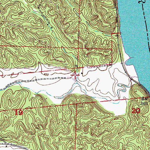 Topographic Map of Lovejoy, MO