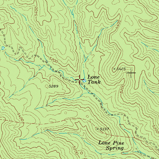Topographic Map of Lone Tank, AZ