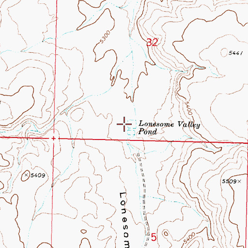 Topographic Map of Lonesome Valley Pond, AZ