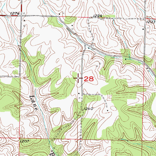 Topographic Map of Henry School (historical), MO