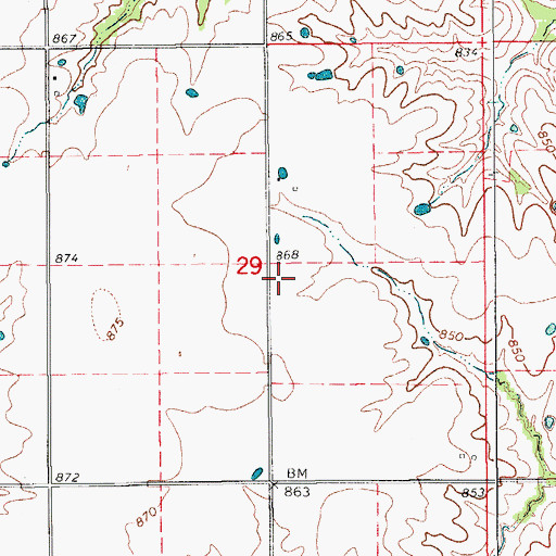 Topographic Map of Prairie View School (historical), MO