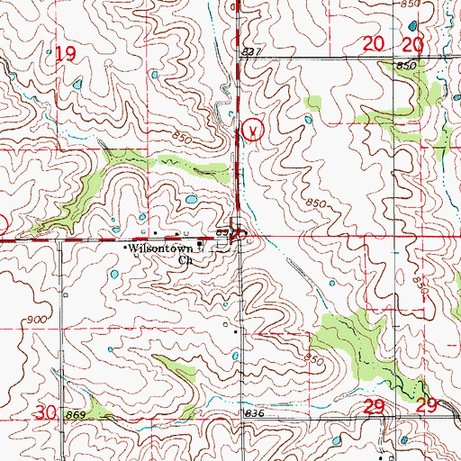 Topographic Map of Wilson, MO
