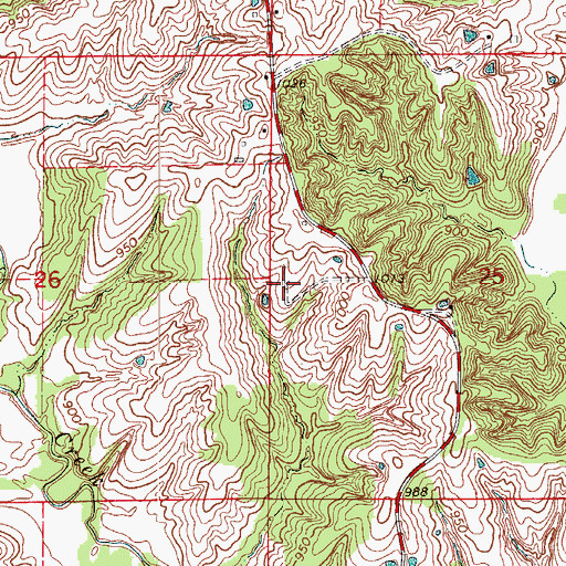 Topographic Map of Fillmore School (historical), MO