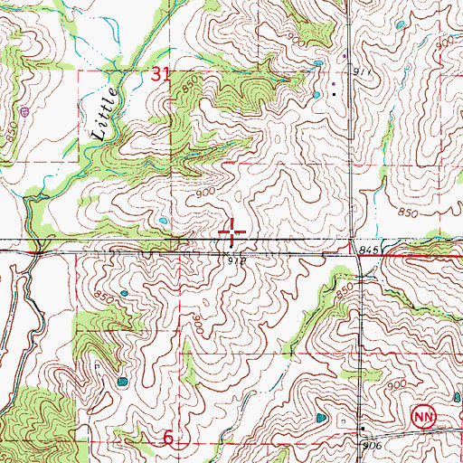 Topographic Map of Lee School (historical), MO