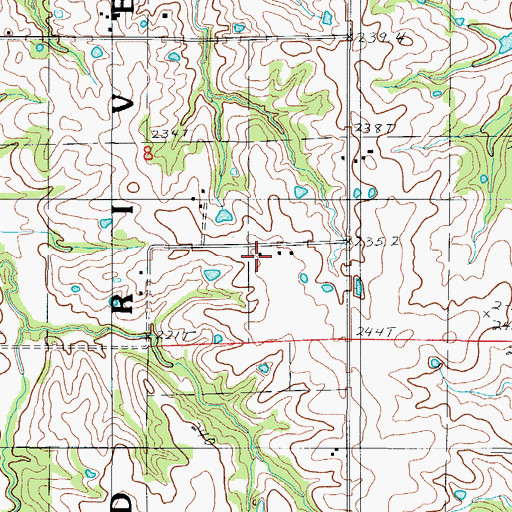 Topographic Map of Fairland School, MO