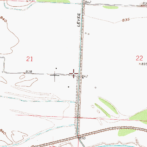 Topographic Map of Chambers School (historical), MO