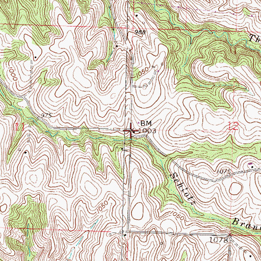 Topographic Map of Culp School (historical), MO
