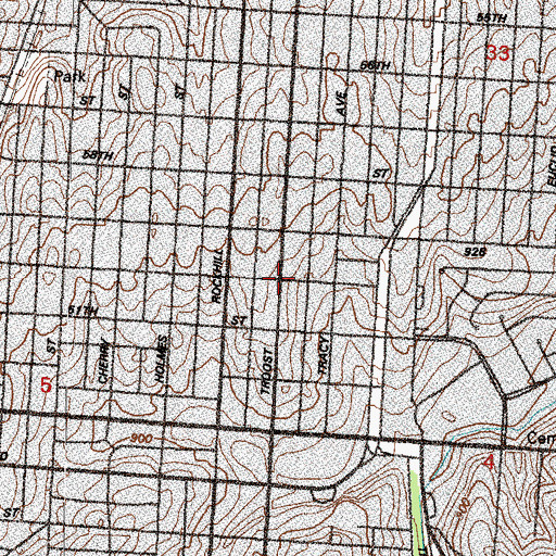 Topographic Map of Drakemore, MO