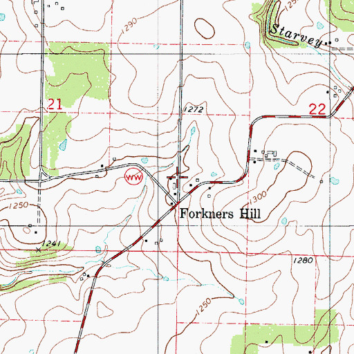 Topographic Map of Bethel Church (historical), MO