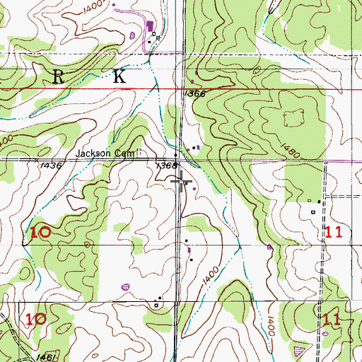 Topographic Map of Pinchem Church (historical), MO