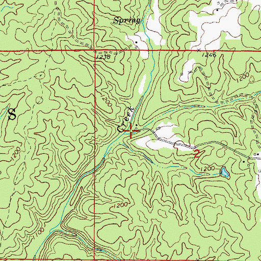 Topographic Map of Noblett Mill, MO