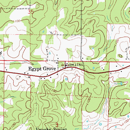 Topographic Map of Egypt Grove Church (historical), MO