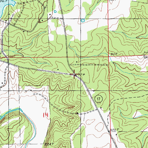 Topographic Map of Mott (historical), MO
