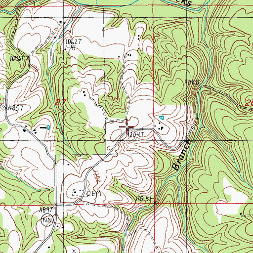 Topographic Map of Guild, MO