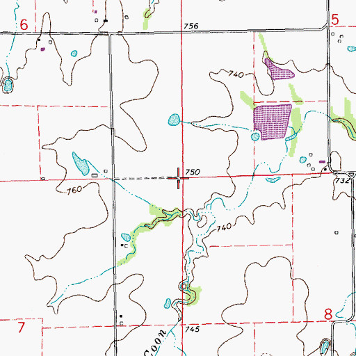 Topographic Map of Kelly School (historical), MO