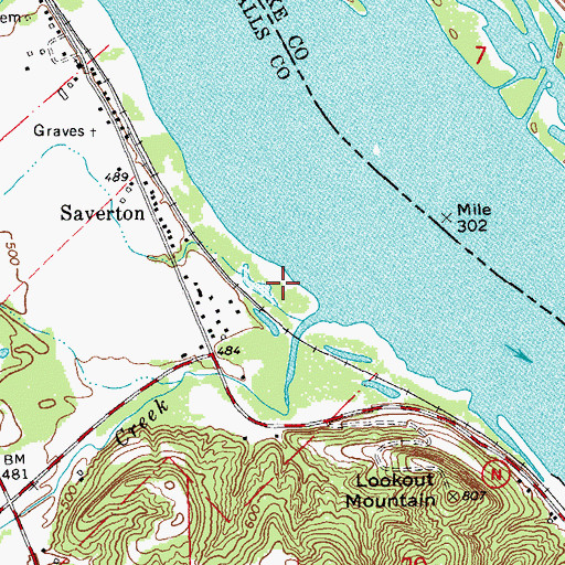 Topographic Map of Gilbert Landing, MO