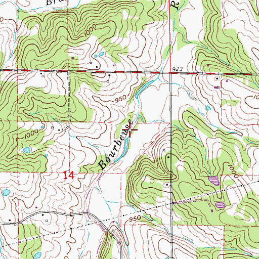 Topographic Map of I-38 Lake, MO