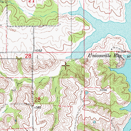 Topographic Map of Lake Thunderhead, MO
