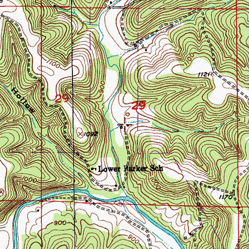Topographic Map of Nichols Cabin, MO