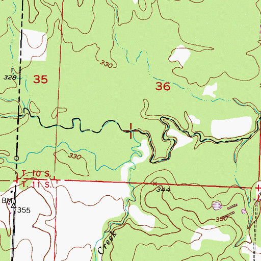 Topographic Map of South Caney Creek, AR