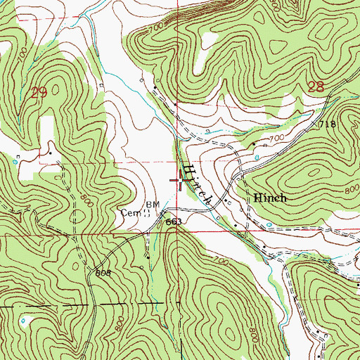 Topographic Map of Bessen River, MO