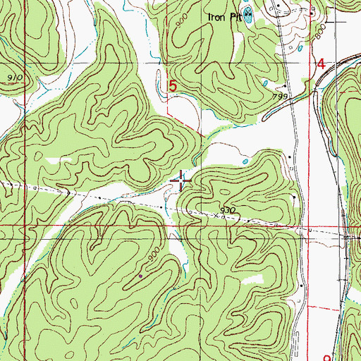 Topographic Map of Steelville Number One Iron Bank, MO